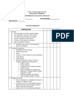 Wound Dressing Checklist