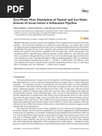 Two-Phase Flow Simulation of Tunnel and Lee-Wake Erosion of Scour Below A Submarine Pipeline