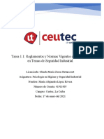 Tarea 1.1 Reglamentos y Normas Vigentes de Honduras en Temas de Seguridad Industrial