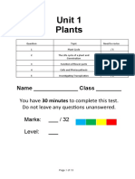 Unit 1 Plants Assessment QP