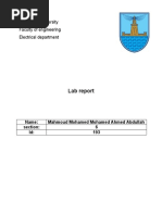 Lab Report: Alexandria University Faculty of Engineering Electrical Department