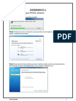 Experiment:-1: Install and Configure MYSQL Database