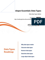 1 Oracle Developer Data Types Essentials m1 Slides