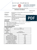 Laboratory Test Report: Faculty of Engineering & Technology