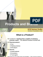 Products and Brands: GCSE Business Studies