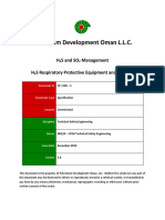 Petroleum Development Oman L.L.C.: H Sandso Management H S Respiratory Protective Equipment and Training