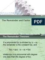 Remainder and Factor Theorem