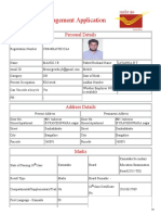 GDS Online Engagement Application: Personal Details