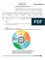 Lab Exercise No. 12: Clinical Pharmacy Practice