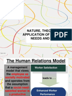 Nature, Theories, and Application of Motivation, Needs and Values