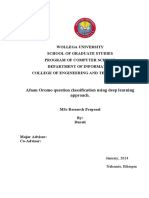 Afaan Oromo Question Classification Using Deep Learning Approach