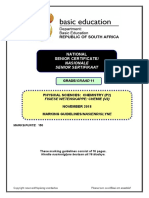 Physical Sciences P2 Grade 11 Nov 2018 Memo Eng & Afr Final