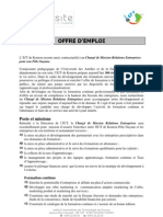 Offre de Recrutement À l'IUT de Kourou