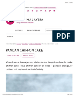 Pandan Chiffon Cake - Rasa Malaysia