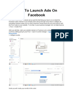 How To Launch Ads On Facebook