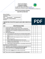 Performance Evaluation Checklist: Adult CPR and AED Skills