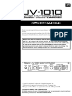 Roland JV-1010 Owners Manual