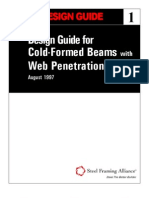 Design Guide For Cold Formed Steel Beams With Web Penetration 1 - AISI - USA