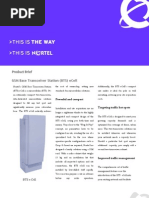 Product Brief: GSM Base Transceiver Station (BTS) Ecell