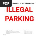 R.A. 4136 Article Iv Section 46 A-H: Illegal Parking