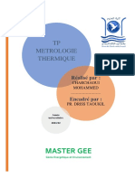 TP Métrologie Thermique