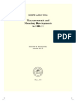 RBI Macro Economic and Monetary Developments 2010-11