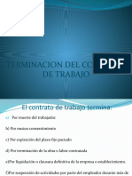 Terminacion de Contrato de Trabajo