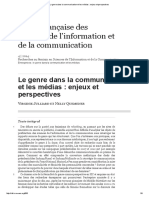 Le Genre Dans La Communication Et Les Médias - Enjeux Et Perspectives