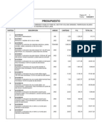 Presupuesto de Electrificacion