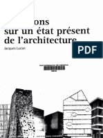 (Jacques Lucan) Precisions Sur Un État Present de L'architecture