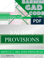 GAD Code Salient Provisions As of 14 July