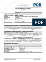 Hoja de Seguridad SECUESTRANTE DE OXÍGENO