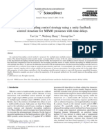 Analytical Decoupling Control Strategy Using A Unity Feedback Control Structure For MIMO Processes With Time Delays