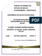 Procedimientos Del Examen de Salud