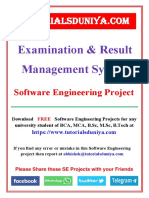 Examination and Result Management System - TutorialsDuniya