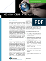 MDM For CRM A Test Approach