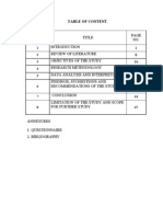 Project Report On Effect of Welfare Measures On Employees