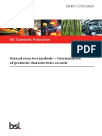 BSI Standards Publication: Natural Stone Test Methods - Determination of Geometric Characteristics On Units