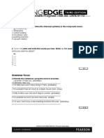 Pre-Intermediate Progress Test 5B: Units 9-10: Pronunciation