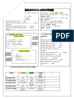 Possessive Adjectives Exercises