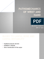 Pathomechanics of Wrist and Hand