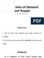 Elasticities of Demand and Supply