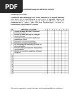 Escala de Evaluación Del Desempeño Docente