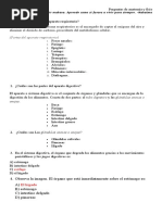 Aparato Respiratorio y Digestivo, Preguntas de Anatomia Con Respuestas