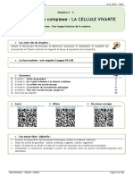 Chapitre 3 - La Cellule Vivante - Livret ELEVE