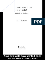 Philosophy of History, A Guide For Students - M. C. Lemon