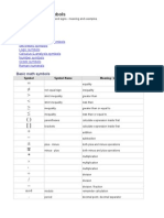 Math Symbols