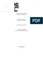 Reporte de Lectura 1 Sociología de La Educación