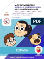 Guia de Actividades de Desarrollo Socioemocional para El Contexto Escolar - PRIMARIA