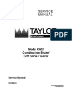 Service Manual - Taylor Model C602 Combination Shake Soft Serve Freezer